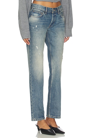 EB Denim Low Rise Straight Leg en Bleu