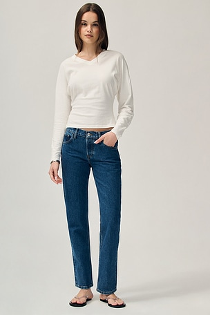Ariel Mid Rise Wedgie Jeans EB Denim