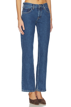 EB Denim Ariel Mid Rise Wedgie Jeans in Blue