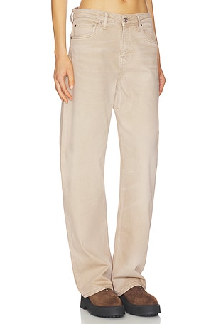 EB Denim Alida Loose Bowed Jeans in Beige