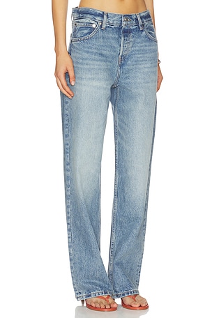 EB Denim Mid Rise Baggy Jeans in Blue