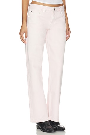 EB Denim Low Rise Baggy Jean in Pink. Size 28. Also