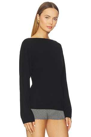 EB Denim Millie Boat Neck Sweater in Black