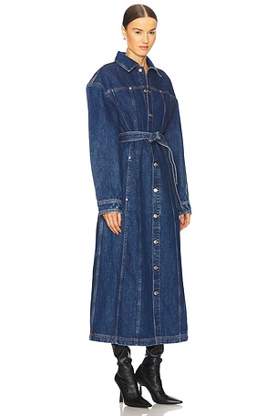 EB Denim Prima Trench in Blue