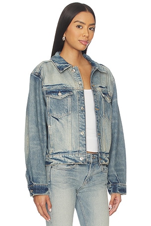 Eb denim chaqueta varsity trucker denim en color azul