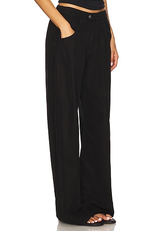 EB Denim Eddie Bowed Linen Pant in Black