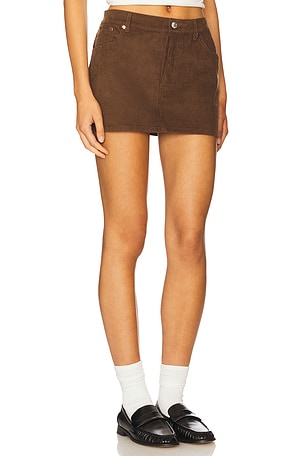 EB Denim Cherry Mini Skirt in Brown