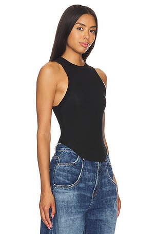 EB Denim Curve Rib Tank in Black