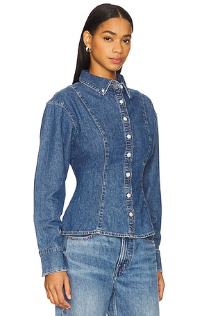 EB Denim Rose Blouse in Denim-Medium