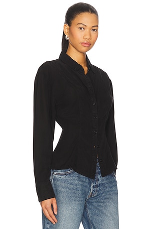 EB Denim Rose Blouse in Black