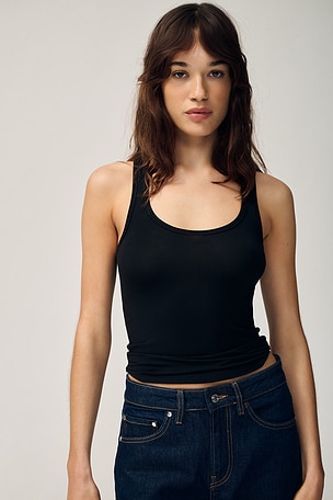 Lucy Racerback Tank EB Denim