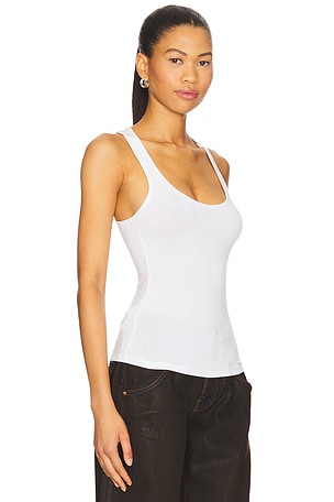 EB Denim Lucy Racerback Tank in White