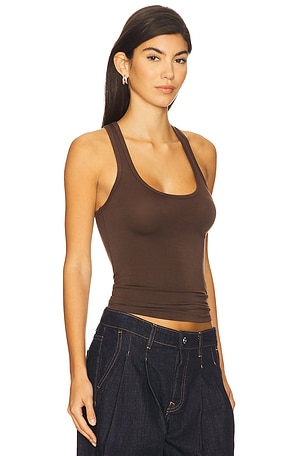 EB Denim Lucy Racerback Tank Top in Brown