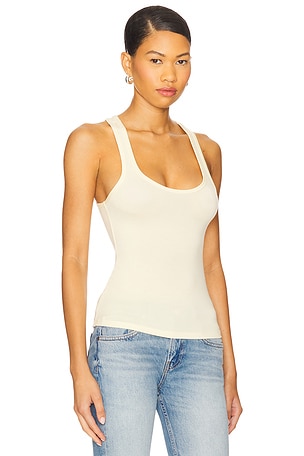 EB Denim Lucy Racer Back Tank in Yellow