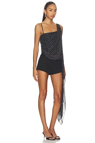 EB Denim Tess Layered Top in Black