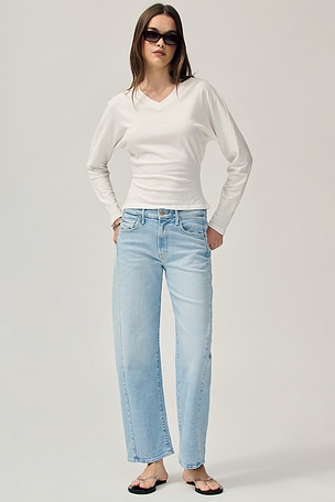 Acacia V Neck Long Sleeve Top EB Denim