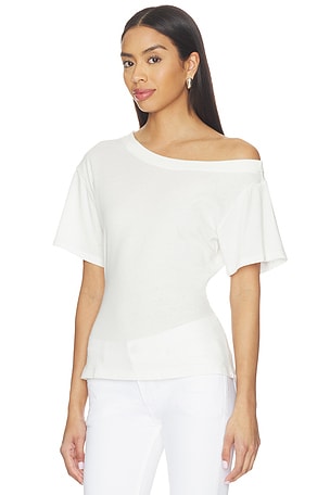 EB Denim Elena Off The Shoulder Tee in White