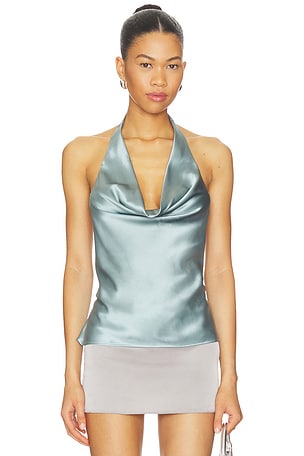 Cassia Halter Tank Top EB Denim