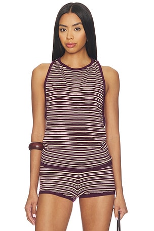 Romy Knit Racer Tank Top EB Denim