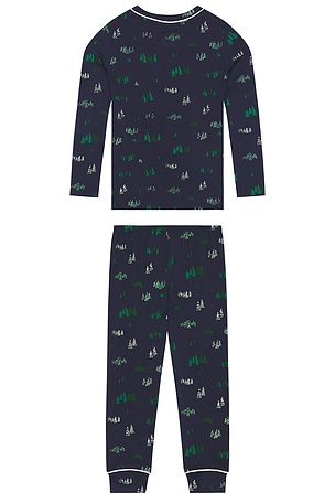 eberjey Kids Printed Long Pajama Set in Navy