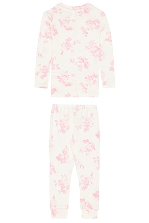 eberjey Kids Printed Long Pajama Set in Pink