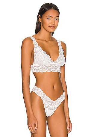 eberjey Mariana The Whispers Bralette in White. Size XS. Also