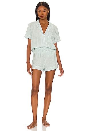 Nautico Stripes The Woven Short PJ Set eberjey