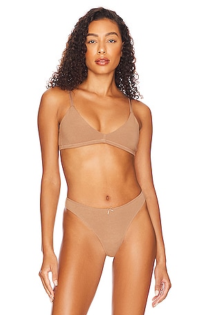 Pima Stretch Cotton V Bralette eberjey