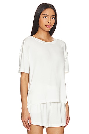 eberjey Gisele Everyday T Shirt in Ivory. Size S. Also