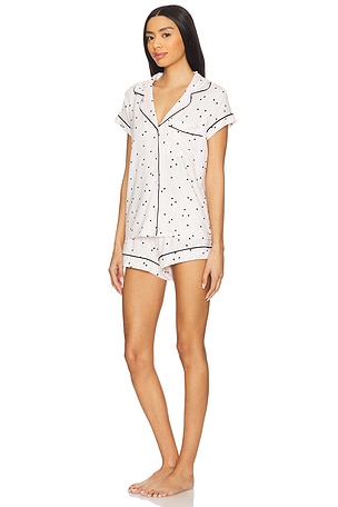 eberjey Gisele Printed Shortie Set in Blush. Size XL. Also