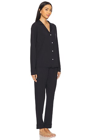 eberjey Fiona Catnap Pj Set in Black. Size XL. Also