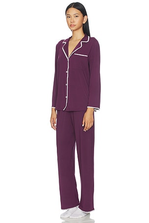 eberjey Frida Long Pj Set in Wine