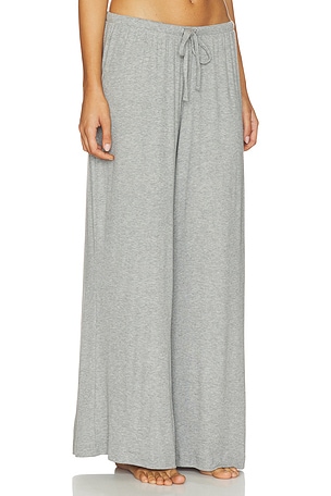 eberjey Dream Rib Wide Leg Pant in Grey. Size L. Also