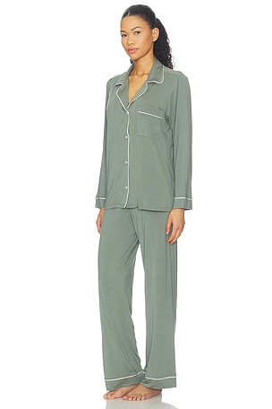 eberjey Gisele Long Pajama Set in Sage