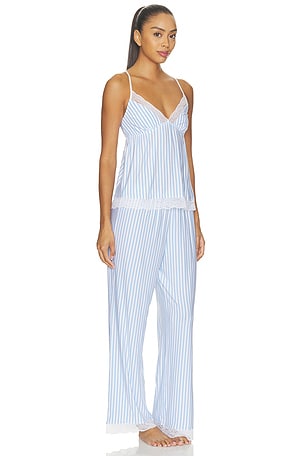 eberjey Isla Cami & Pant Set in Blue. Size XL. Also