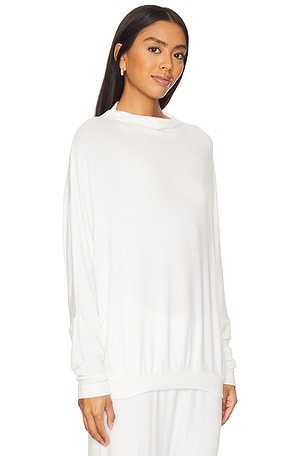 eberjey Cozy Time Mockneck Pullover in Ivory