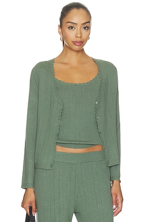 GILET MAILLE POINTELLE POINTELLE CARDIGAN eberjey