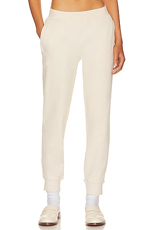 Beyond Yoga Brushed Up Lounge Around Midi Jogger in Oatmeal