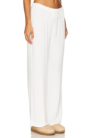 eberjey Cozy Time Wide Leg Pant in Ivory