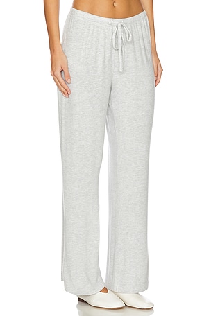 eberjey Cozy Time Wide Leg Pant in Light Grey