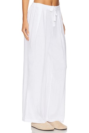 eberjey Linen Blend Relaxed Pant in Ivory