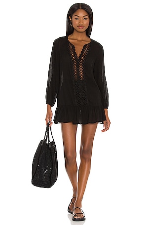 eberjey Summer Of Love Elba Blouse in Black REVOLVE