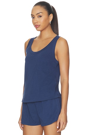 eberjey Aloe Infused Cotton The Tank Top in Navy