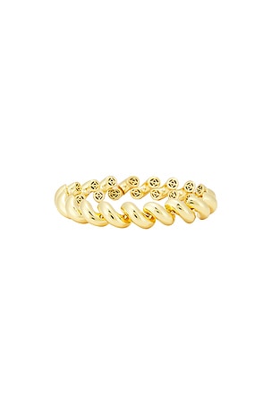 Eddie Borgo Small Torsade Bracelet in Metallic Gold