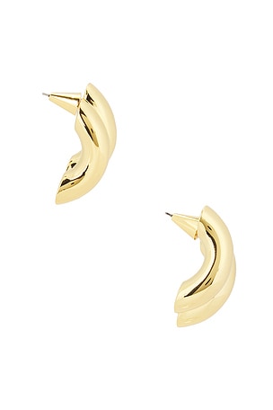 Eddie Borgo Torsade Stud Earrings in Metallic Gold