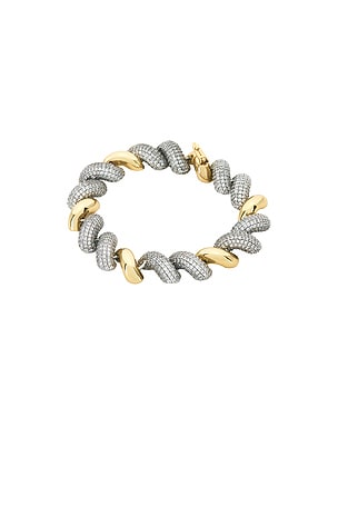 Small Two Tone Pav? Torsade Bracelet Eddie Borgo