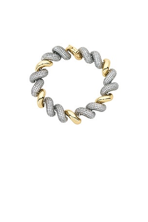 Eddie Borgo Small Two Tone Pavé Torsade Bracelet
