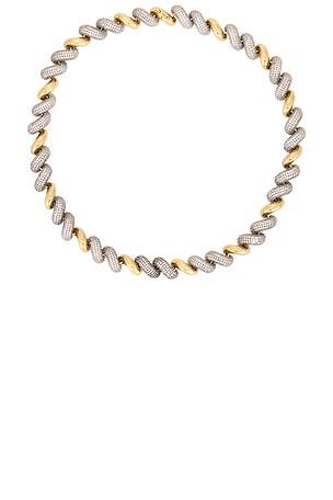 Pavé Two Tone Torsade Necklace Eddie Borgo