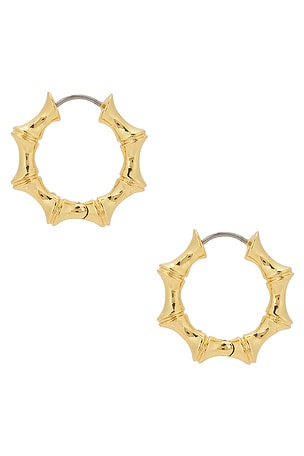 Eddie Borgo Bambu Hoops in Metallic Gold