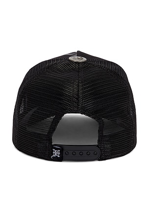 Ed Hardy Cowboy Skull Rhinestone Hat in Black